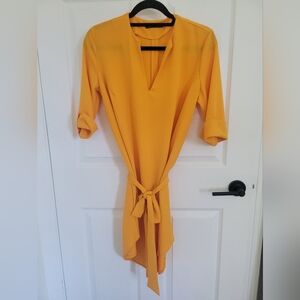FLowy Mango colored dress from Europe